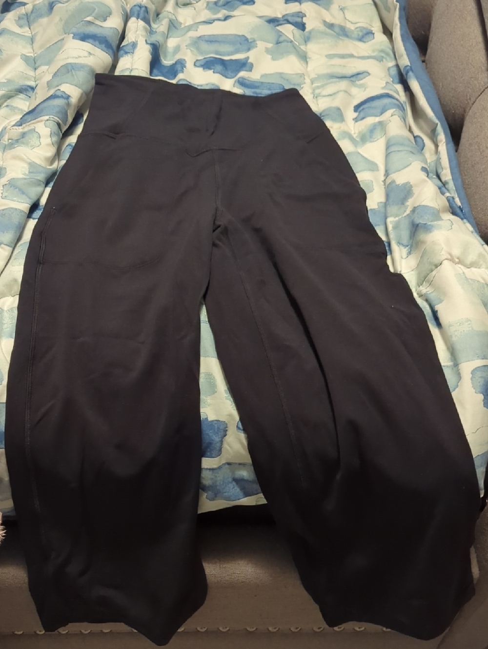 lululemon athletica Black Wide-Leg Cropped Pants